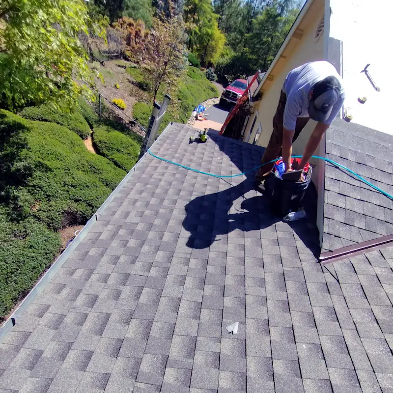 New residential roof installation in progress